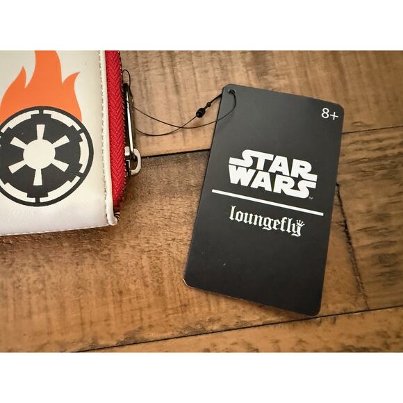 Loungefly Star Wars Wallet Womens Incinerator Trooper Zip Around Faux Leather - Picture 2 of 7